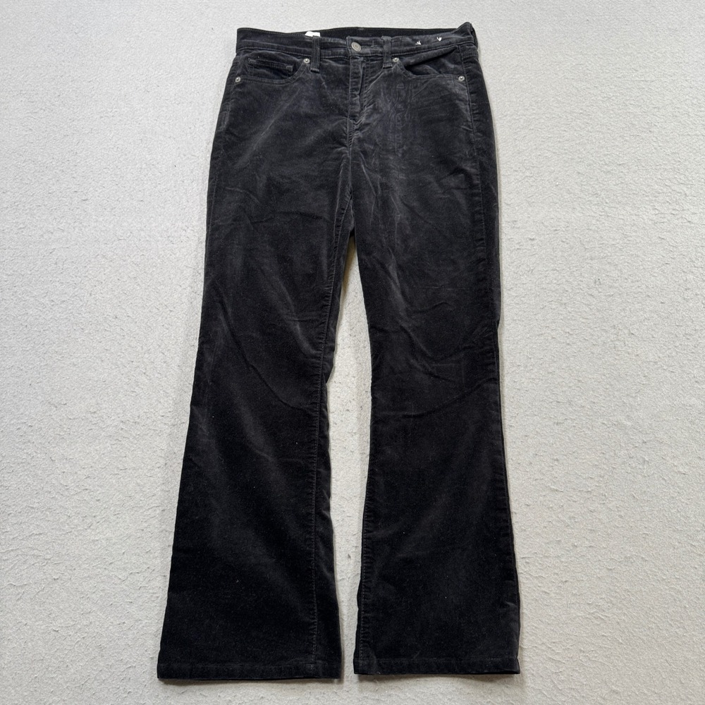 Gap Corduroy Pants Women's 8RS Black Baby Bootcut Mid Rise Velvet Classic Retro